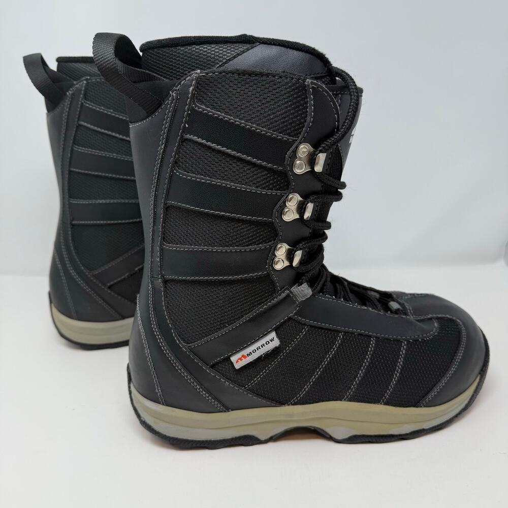Morrow Snowboarding Boot Men's 8 Black Shock Absorbing Cushioning Adjustable - Picture 3 of 15